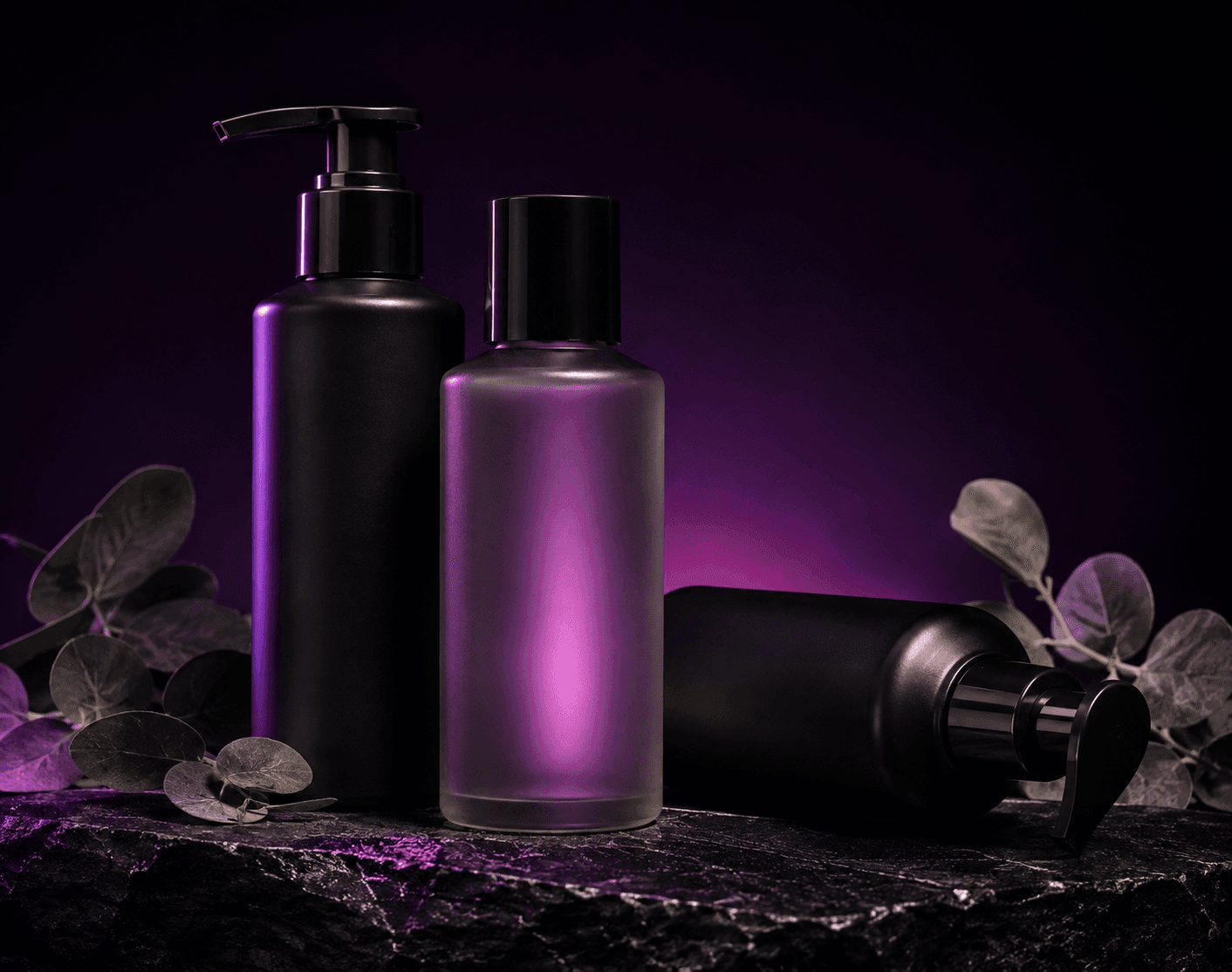 AI-generated retail product promotion for a haircare line